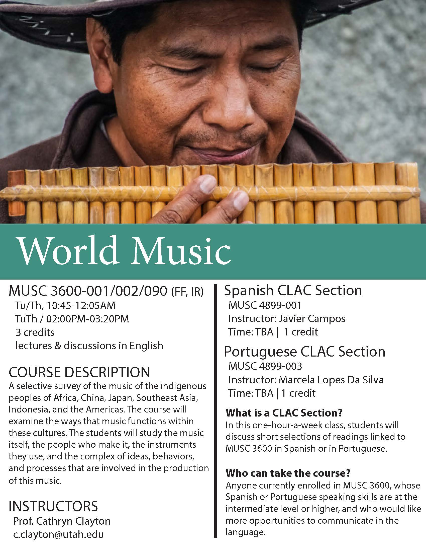 MUSC 3600  World Music